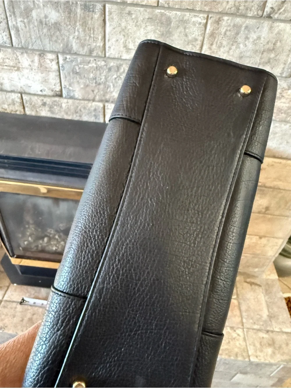 Coach Black Leather Mercer Satchel with Gold-Tone Details